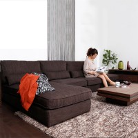 爱尚书亚 特价包邮日式客厅小户型转角沙发 简易现代组合布艺沙发
