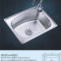供应厂家供应 不锈钢厨房水槽菜盆 单槽 D-6045 不锈钢水槽水槽洗菜盆